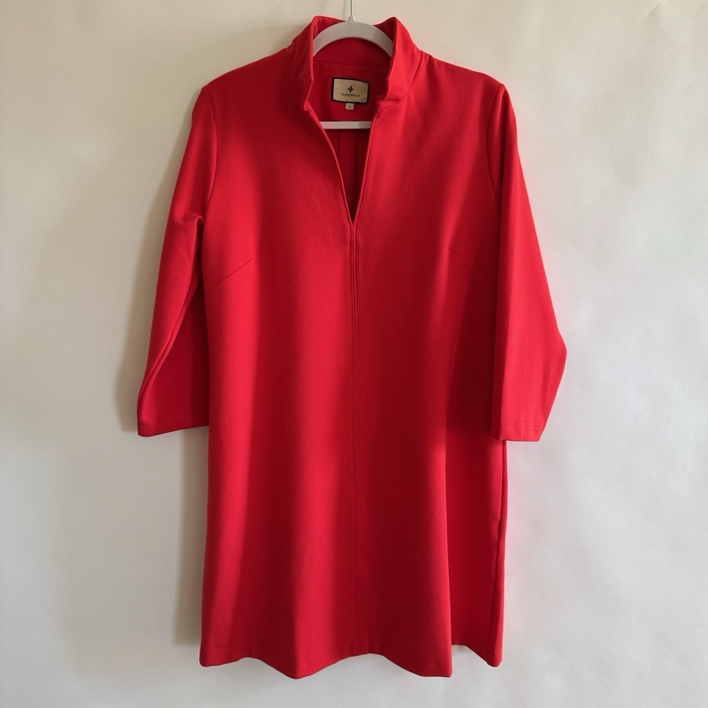 Tuckernuck Red Long Sleeve Shift Dress